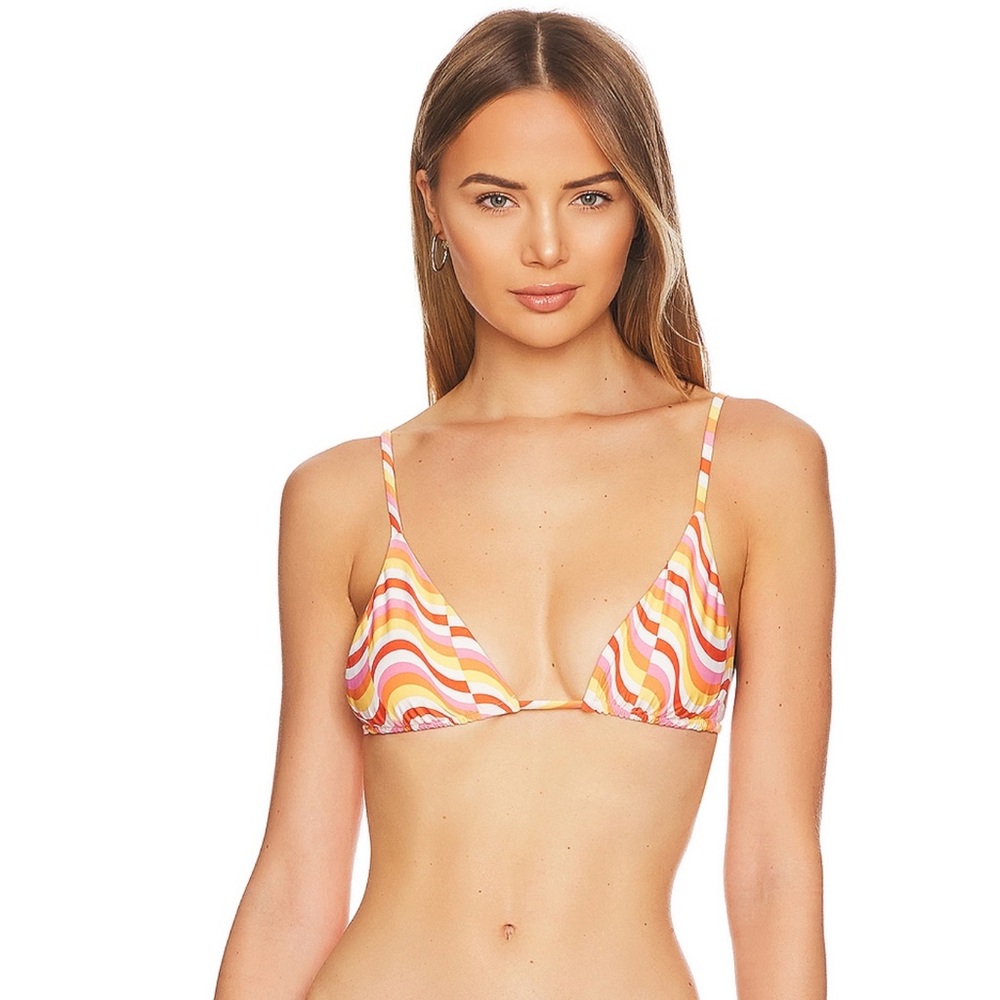 L*SPACE ❤️‍🔥 BRITTANY BIKINI TOP IN WAVES NWT SIZE MEDIUM
